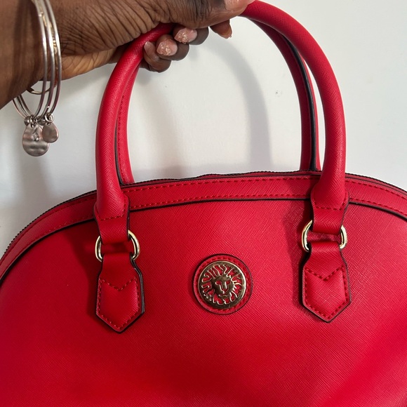 Anne Klein Vibrant Red Satchel - Picture 2 of 13